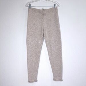 WOOLOVERS Merino Wool Cashmere Joggers Size S Oatmeal Cozy Loungewear Apres-Ski